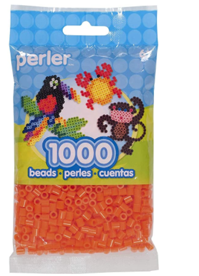 Perler 80-15246 Bulk Fuse Beads for Craft Activities 1000pcs, Tangerine