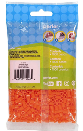 Perler 80-15246 Bulk Fuse Beads for Craft Activities 1000pcs, Tangerine