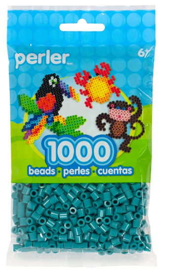 Perler 80-15218 Bulk Fuse Beads for Craft Activities 1000pcs, Teal