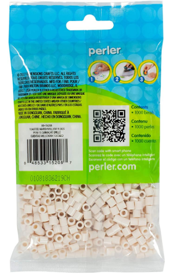 Perler 80-15208 Bulk Fuse Beads for Craft Activities 1000pcs, Toasted Marshmallow