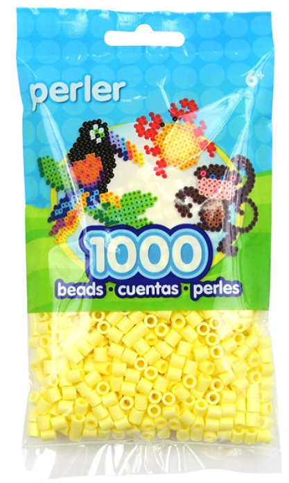 Perler 80-19056 Bulk Fuse Beads for Craft Activities 1000pcs, Pastel Yellow