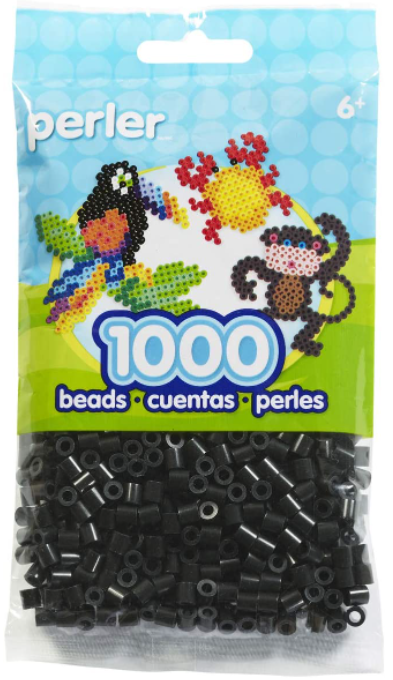 Perler 80-19018 Bulk Fuse Beads for Craft Activities 1000pcs, Black