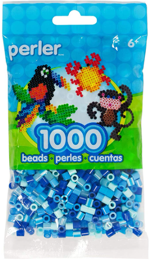 Perler 80-15963 Bulk Fuse Beads for Craft Activities 1000pcs, Blue Jewel Tone Mix