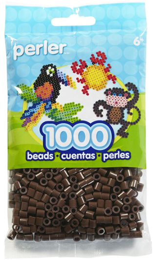 Perler 80-19012 Bulk Fuse Beads for Craft Activities 1000pcs, Brown