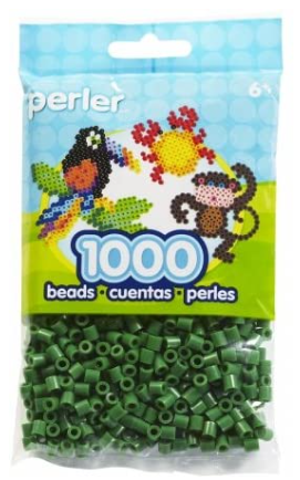 Perler 80-19010 Bulk Fuse Beads for Craft Activities 1000pcs, Dark Green