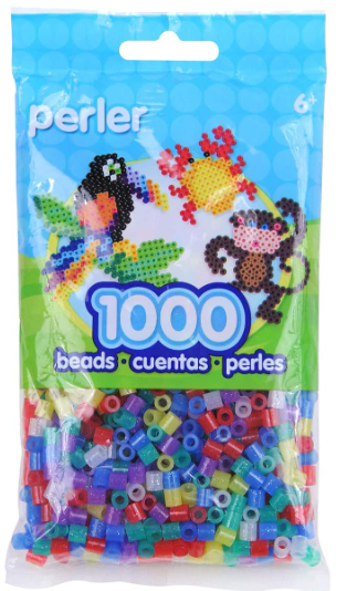 Perler 80-19039 Bulk Fuse Beads for Craft Activities 1000pcs, Glitter Mix