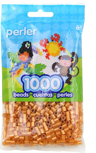 Perler 80-19085 Bulk Fuse Beads for Craft Activities 1000pcs, Gold Metallic