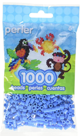 Perler 80-19009 Bulk Fuse Beads for Craft Activities 1000pcs, Light Blue