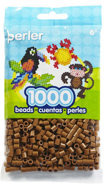 Perler 80-19021 Bulk Fuse Beads for Craft Activities 1000pcs, Light Brown