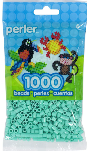 Perler 80-19011 Bulk Fuse Beads for Craft Activities 1000pcs, Light Green