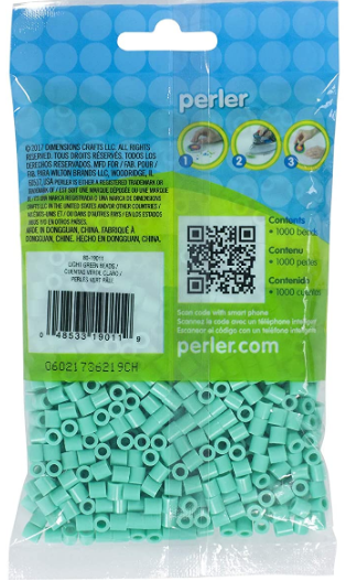 Perler 80-19011 Bulk Fuse Beads for Craft Activities 1000pcs, Light Green