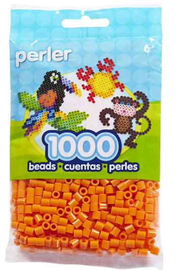 Perler 80-19004 Bulk Fuse Beads for Craft Activities 1000pcs, Orange