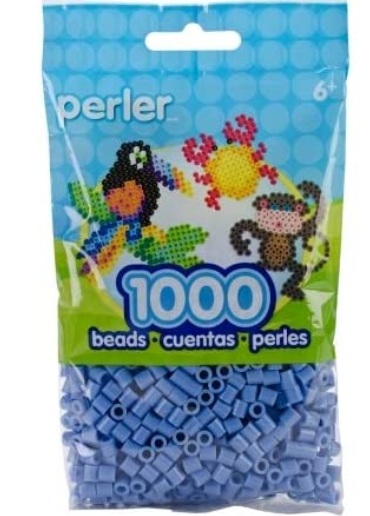 Perler 80-19070 Bulk Fuse Beads for Craft Activities 1000pcs, Periwinkle Blue