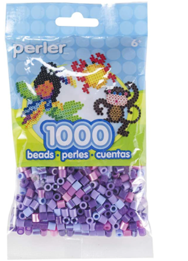 Perler 80-15964 Bulk Fuse Beads for Craft Activities 1000pcs, Purple Jewel Tone Mix