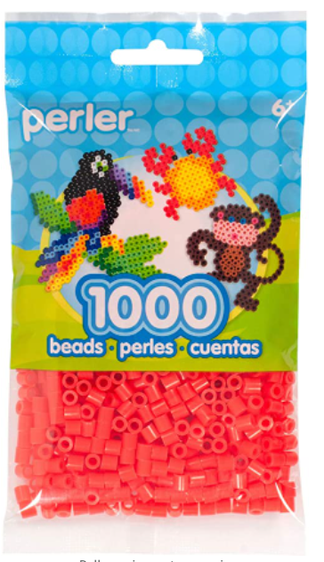 Perler 80-15211 Bulk Fuse Beads for Craft Activities 1000pcs, Tomato