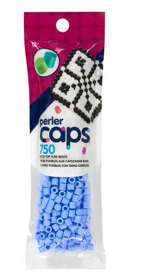 Perler 80-16101 Solid-Top Cap Fuse Beads, 750pcs, Blueberry Cream