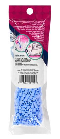 Perler 80-16101 Solid-Top Cap Fuse Beads, 750pcs, Blueberry Cream