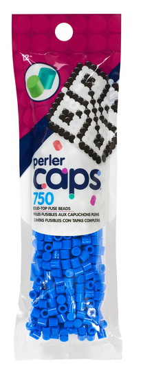 Perler 80-16099 Solid-Top Cap Fuse Beads, 750pcs, Cobalt Blue