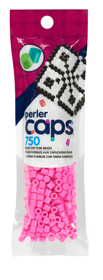 Perler 80-16088 Solid-Top Cap Fuse Beads, 750pcs, Cotton Candy