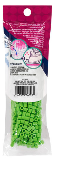 Perler 80-16096 Solid-Top Cap Fuse Beads, 750pcs, Kiwi Green