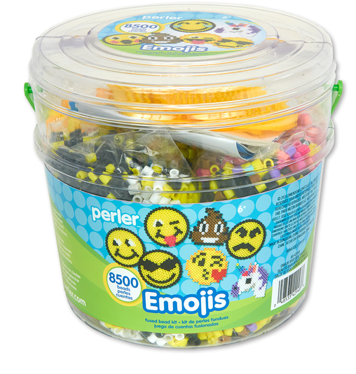 Perler 80-42948 Emoji Activity Beads Large Bucket Kit, 8500pcs