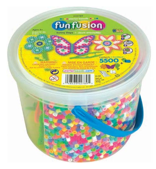 Perler 80-42789 Sunny Days Activity Beads Small Bucket Kit, 5500pcs