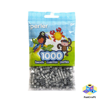 Perler 80-15105 Bulk Fuse Beads for Craft Activities 1000pcs, Pearl Silver