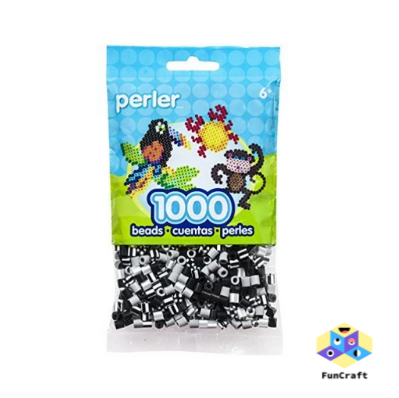 Perler 80-15165 Bulk Fuse Beads for Craft Activities 1000pcs, Newsprint Stripe Mix