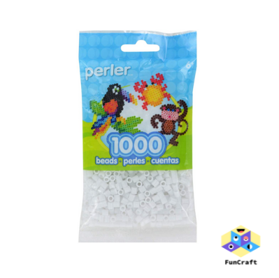 Perler 80-15192 Bulk Fuse Beads for Craft Activities 1000pcs, White Glitter